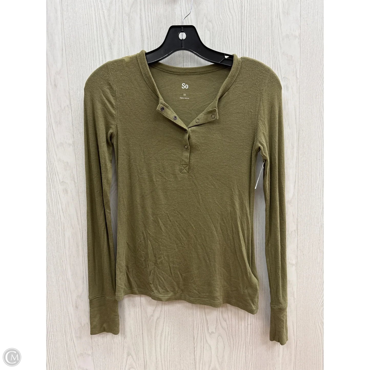 Top Long Sleeve By So In Green, Size: Xs