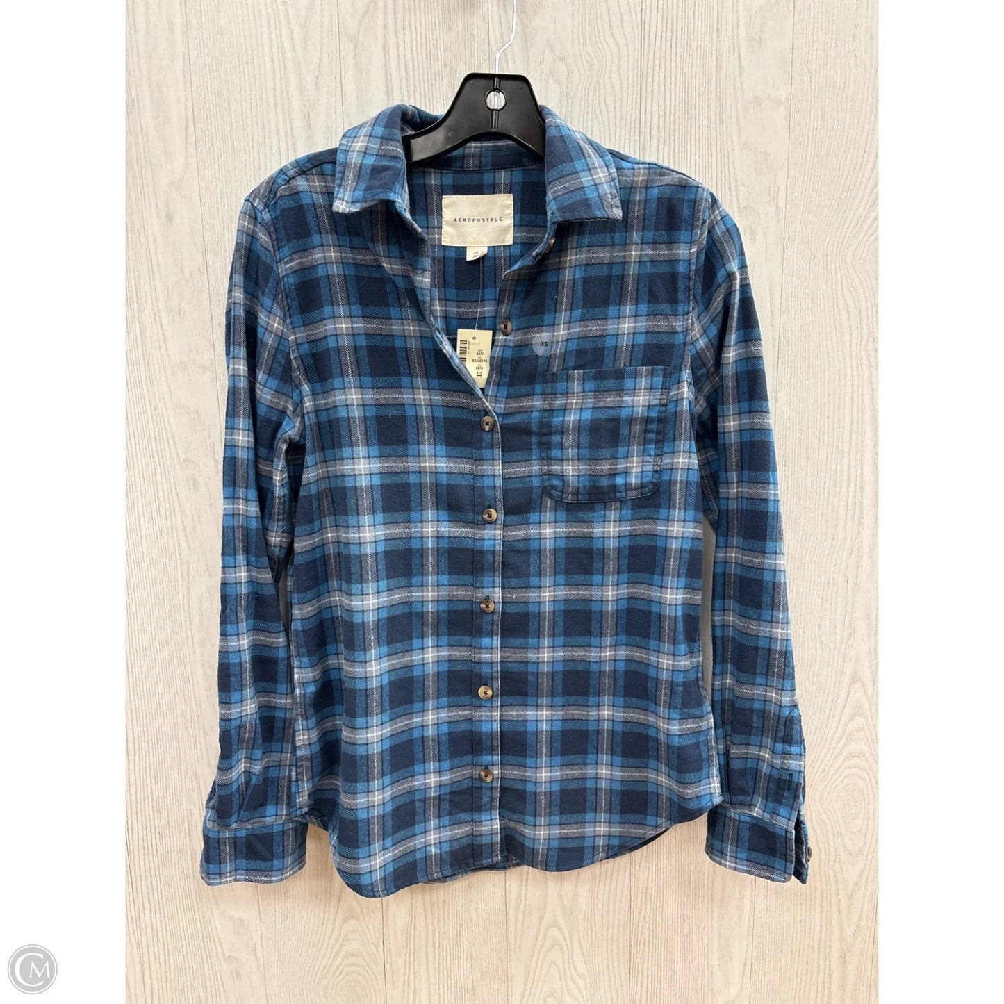 Top Long Sleeve By Aeropostale In Blue, Size: Xs