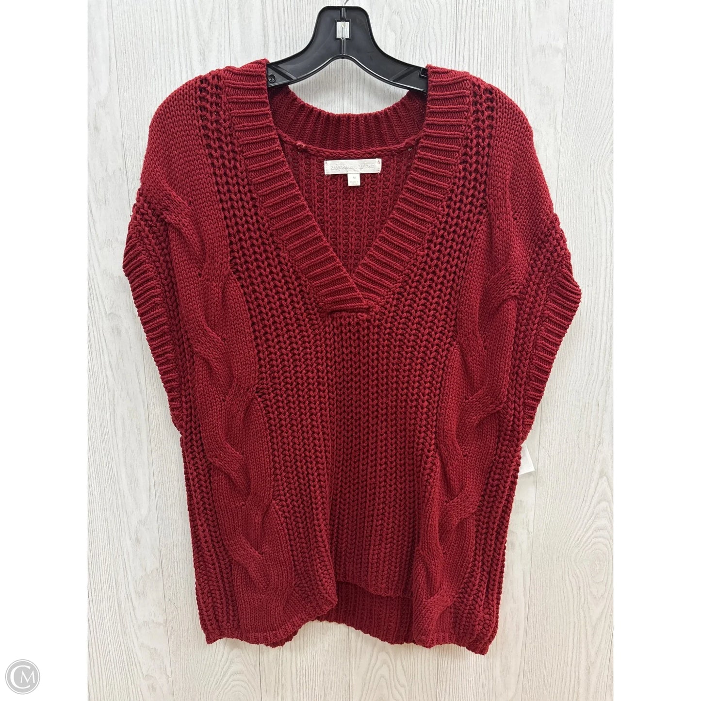 Vest Sweater By Adyson Parker In Red, Size: M