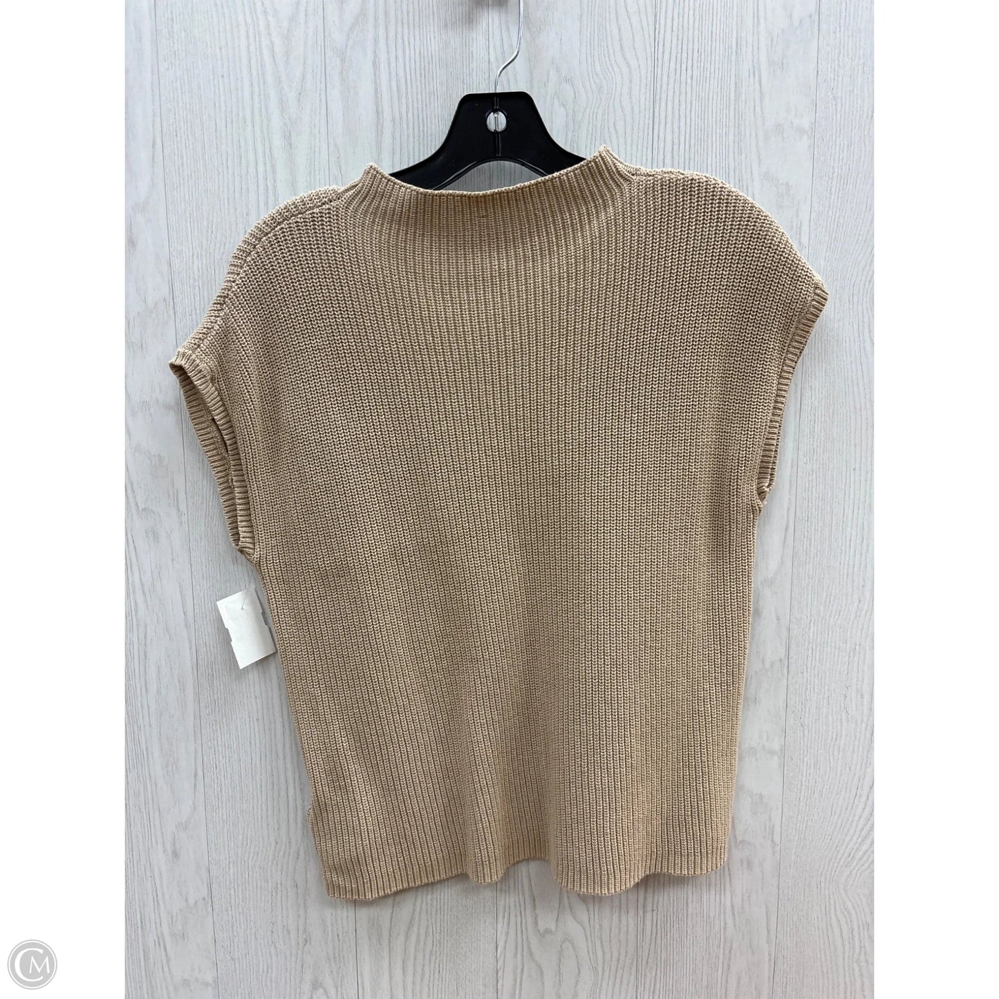 Vest Sweater By Clothes Mentor In Tan, Size: S