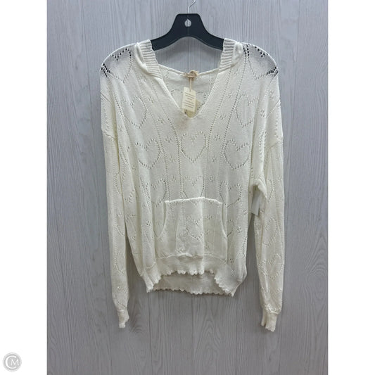 Sweater By Hem & Thread In White, Size: L