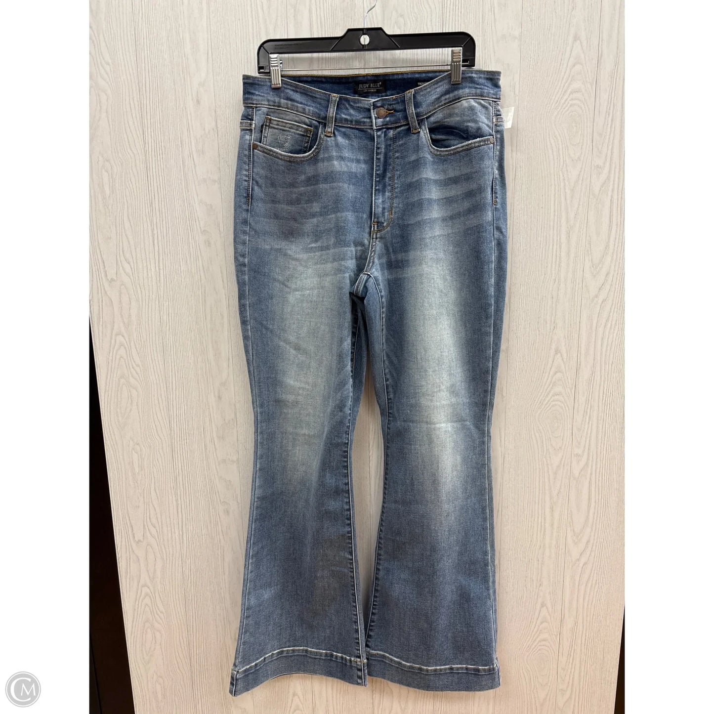 Jeans Flared By Judy Blue In Blue Denim, Size: 14