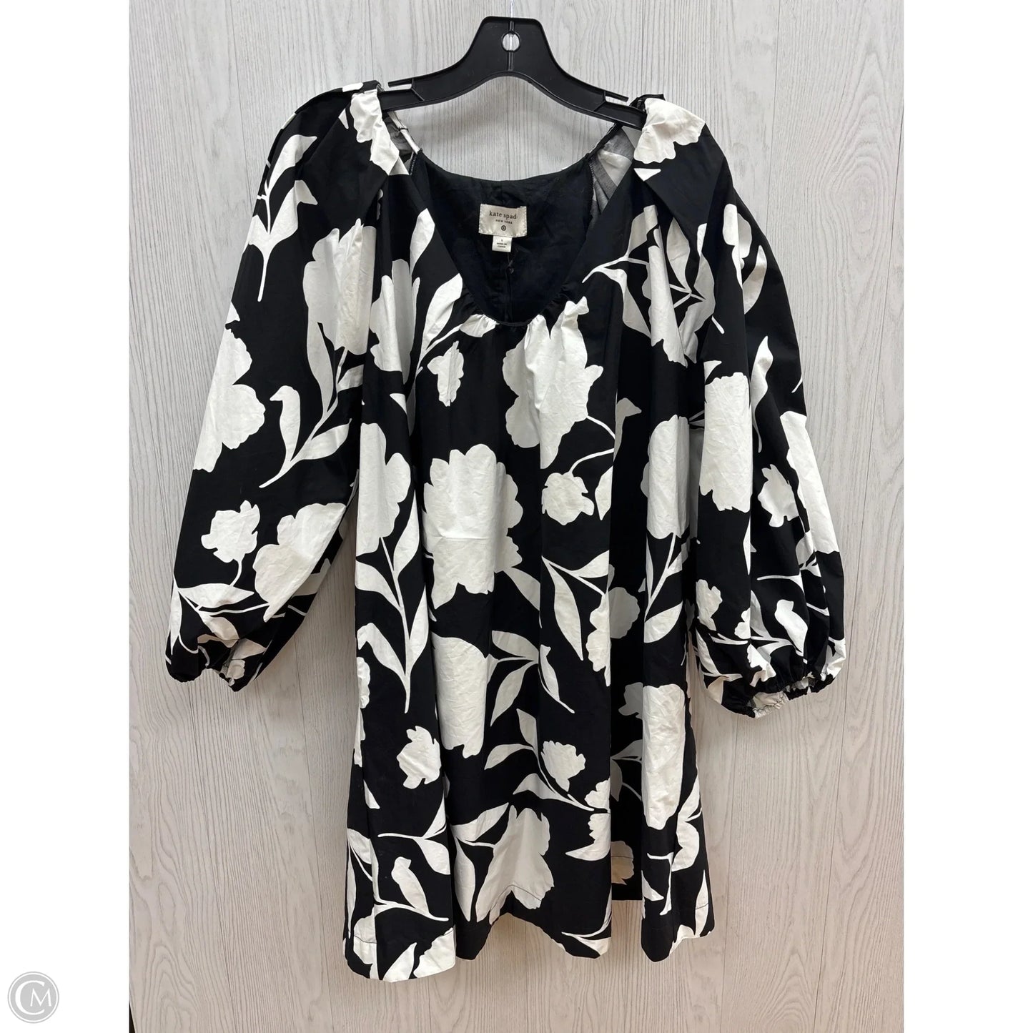 Dress Designer By Kate Spade In Black & White, Size: L