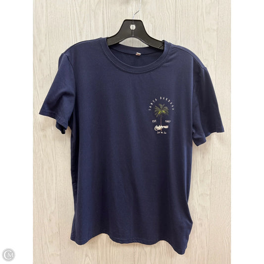 Top Short Sleeve By Clothes Mentor In Navy, Size: S