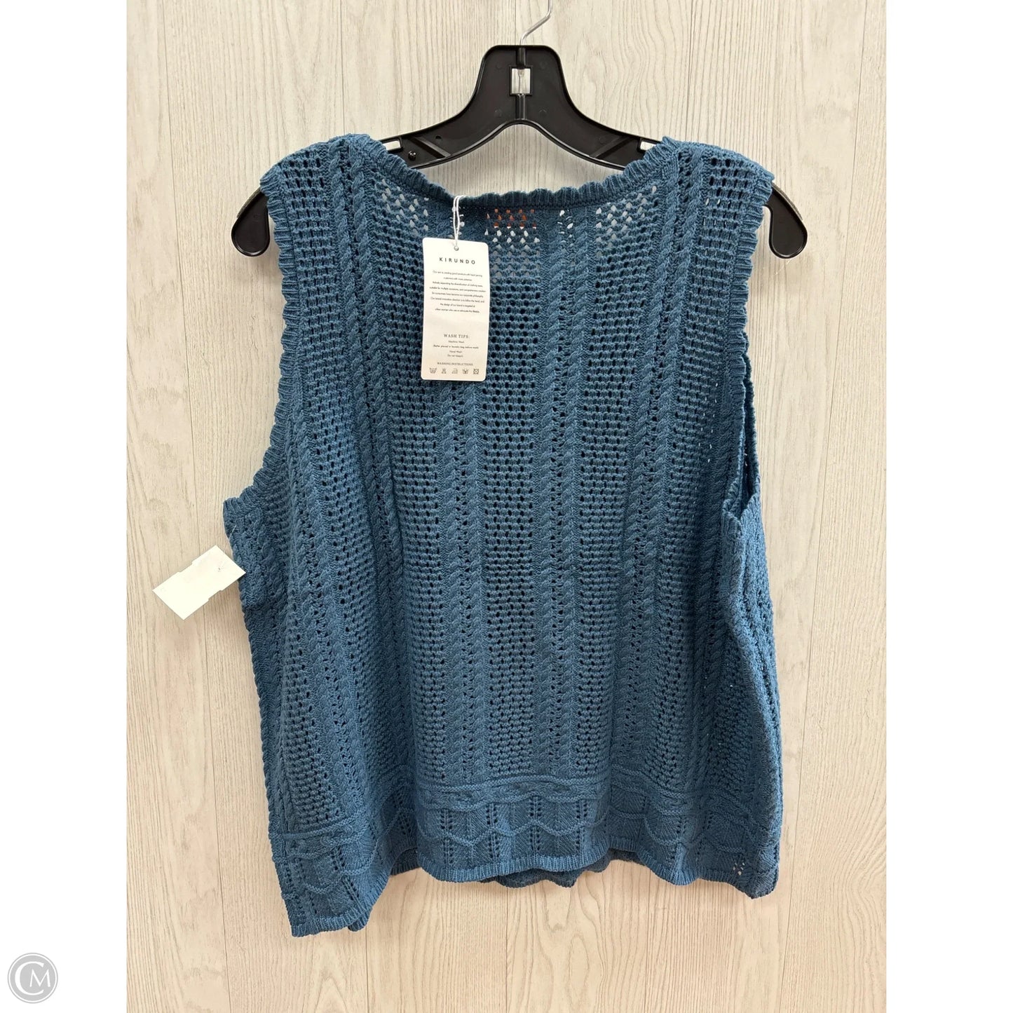Top Sleeveless By Kirundo In Blue, Size: Xl