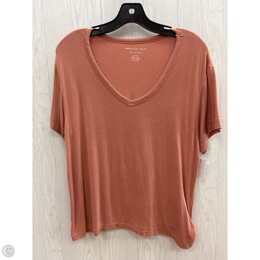 Top Short Sleeve By American Eagle In Peach, Size: S