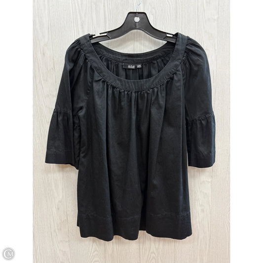 Top Short Sleeve By Ana In Black, Size: Xl