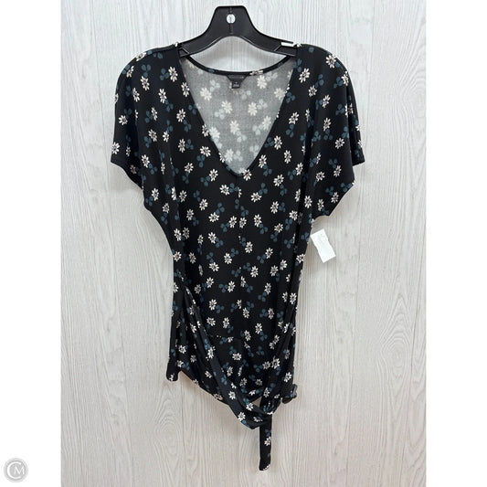 Top Short Sleeve By Ann Taylor In Black, Size: M