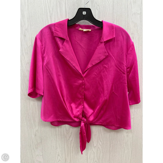 Top Short Sleeve By Clothes Mentor In Pink, Size: M