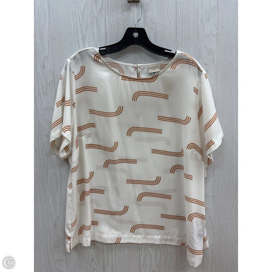 Top Short Sleeve By A New Day In Cream, Size: Xxl