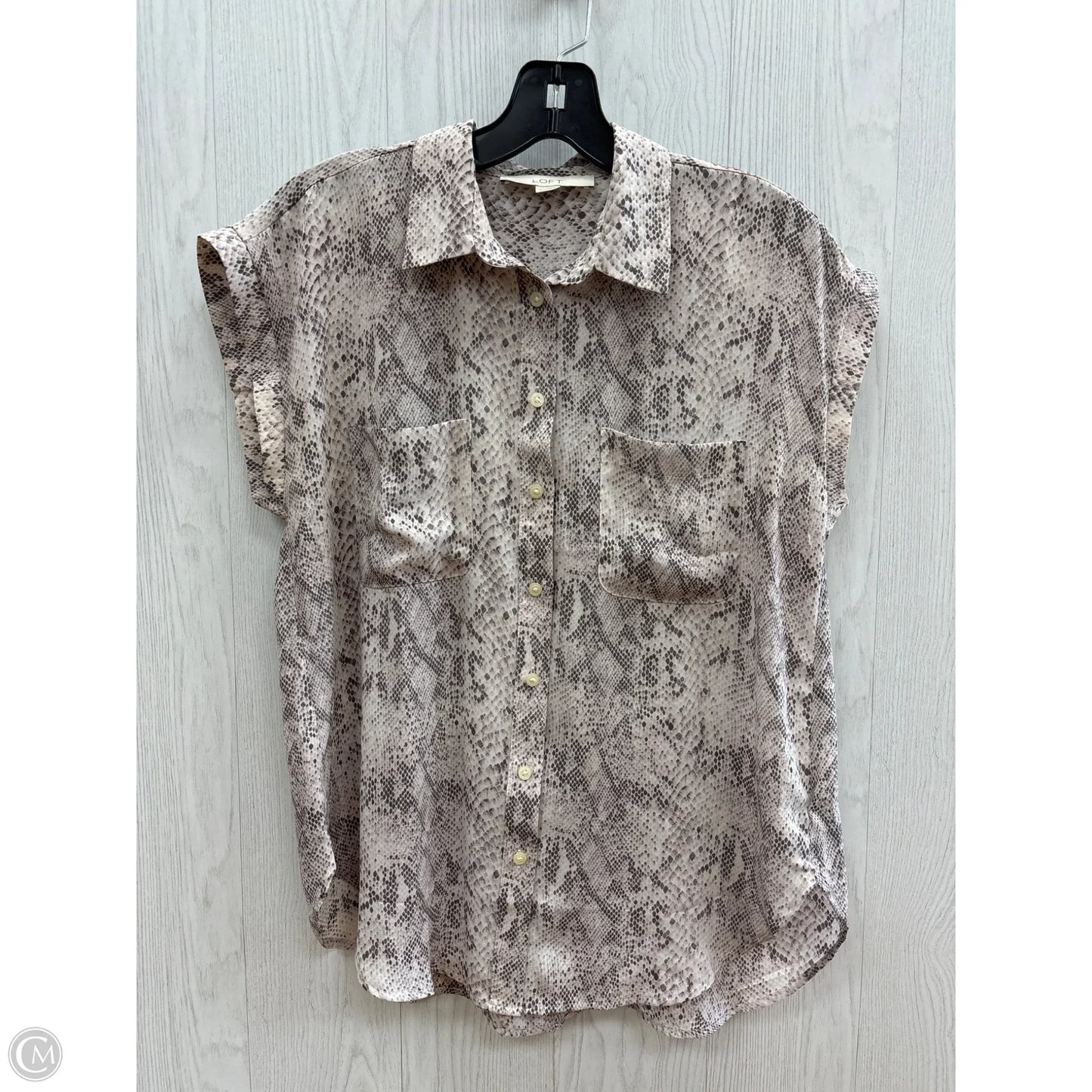 Top Sleeveless By Loft In Animal Print, Size: S