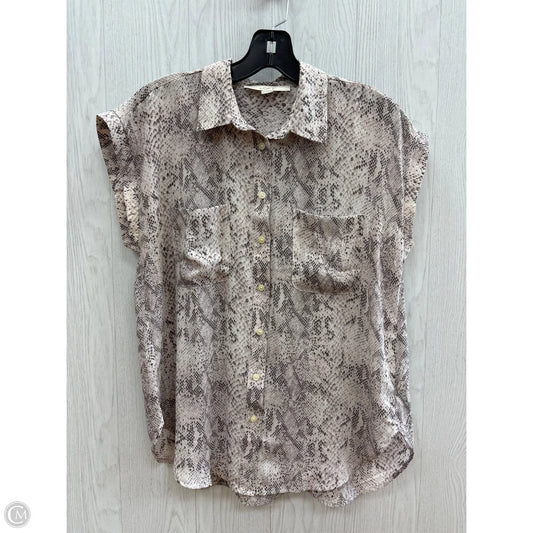 Top Sleeveless By Loft In Animal Print, Size: S