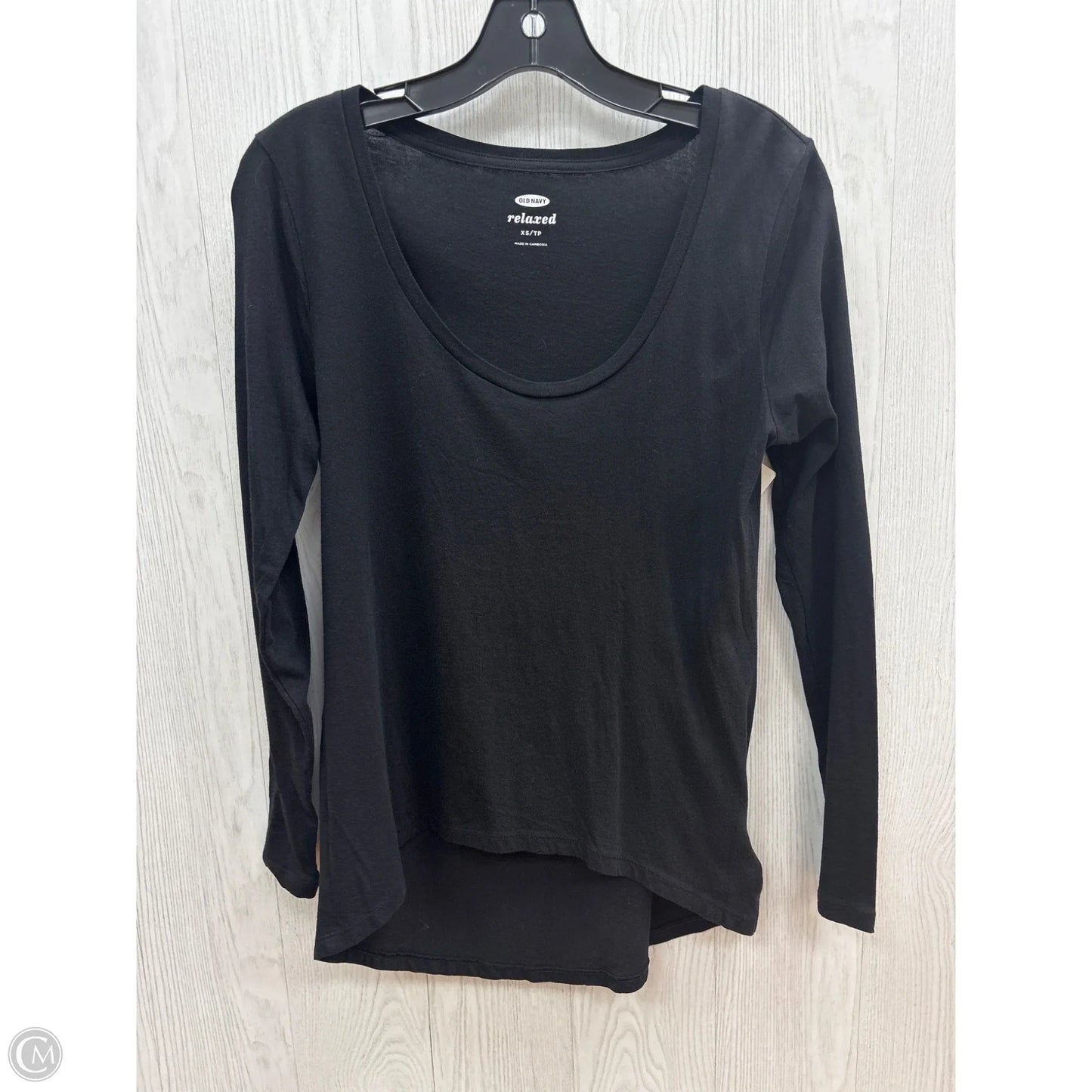 Top Long Sleeve By Old Navy In Black, Size: Xs