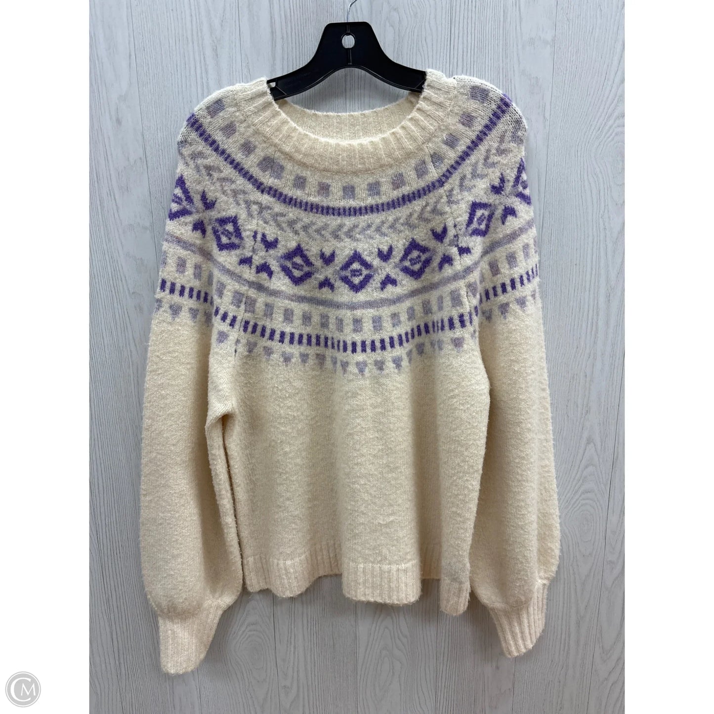 Sweater By Clothes Mentor In Cream, Size: M