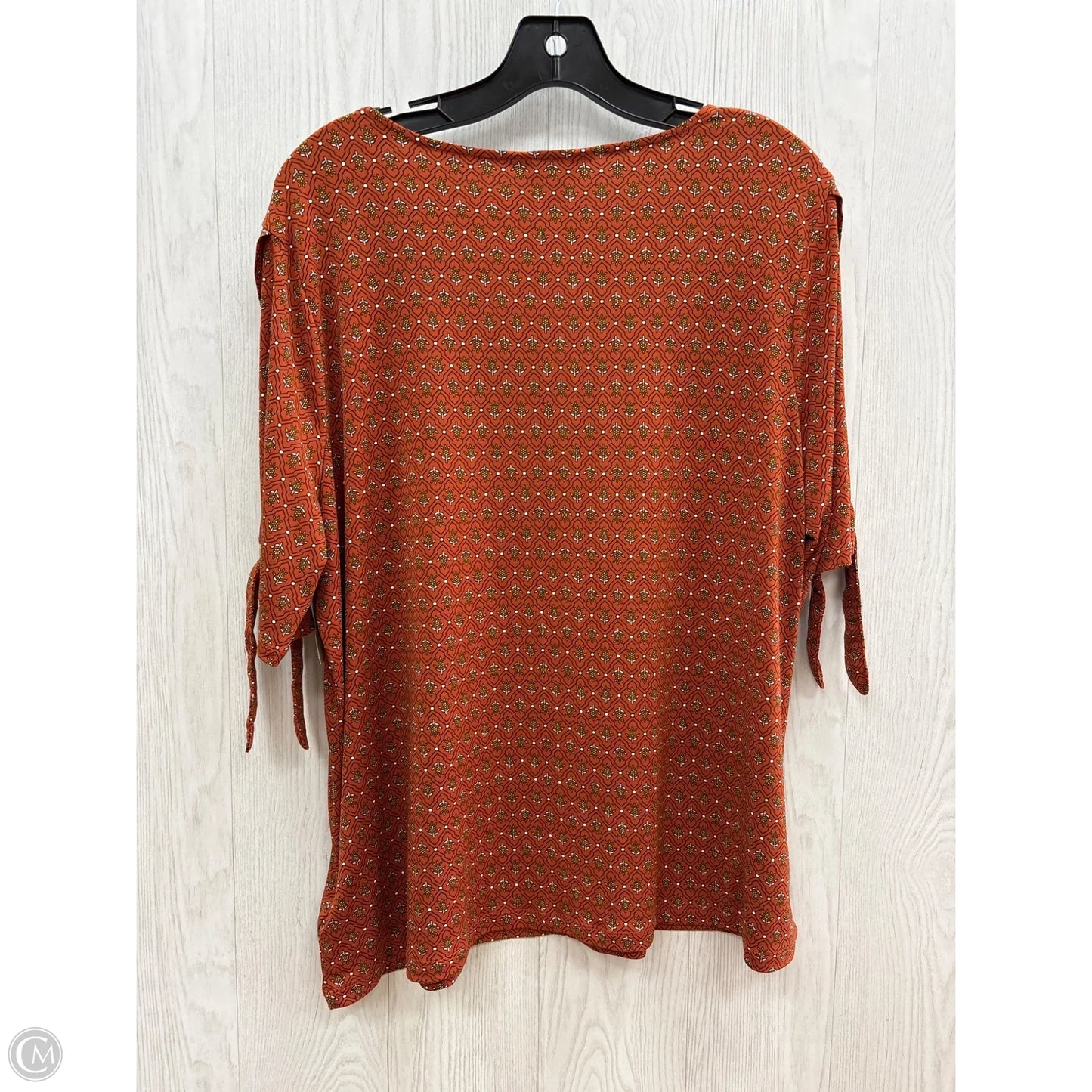 Top Short Sleeve By Liz Claiborne In Orange, Size: Xl