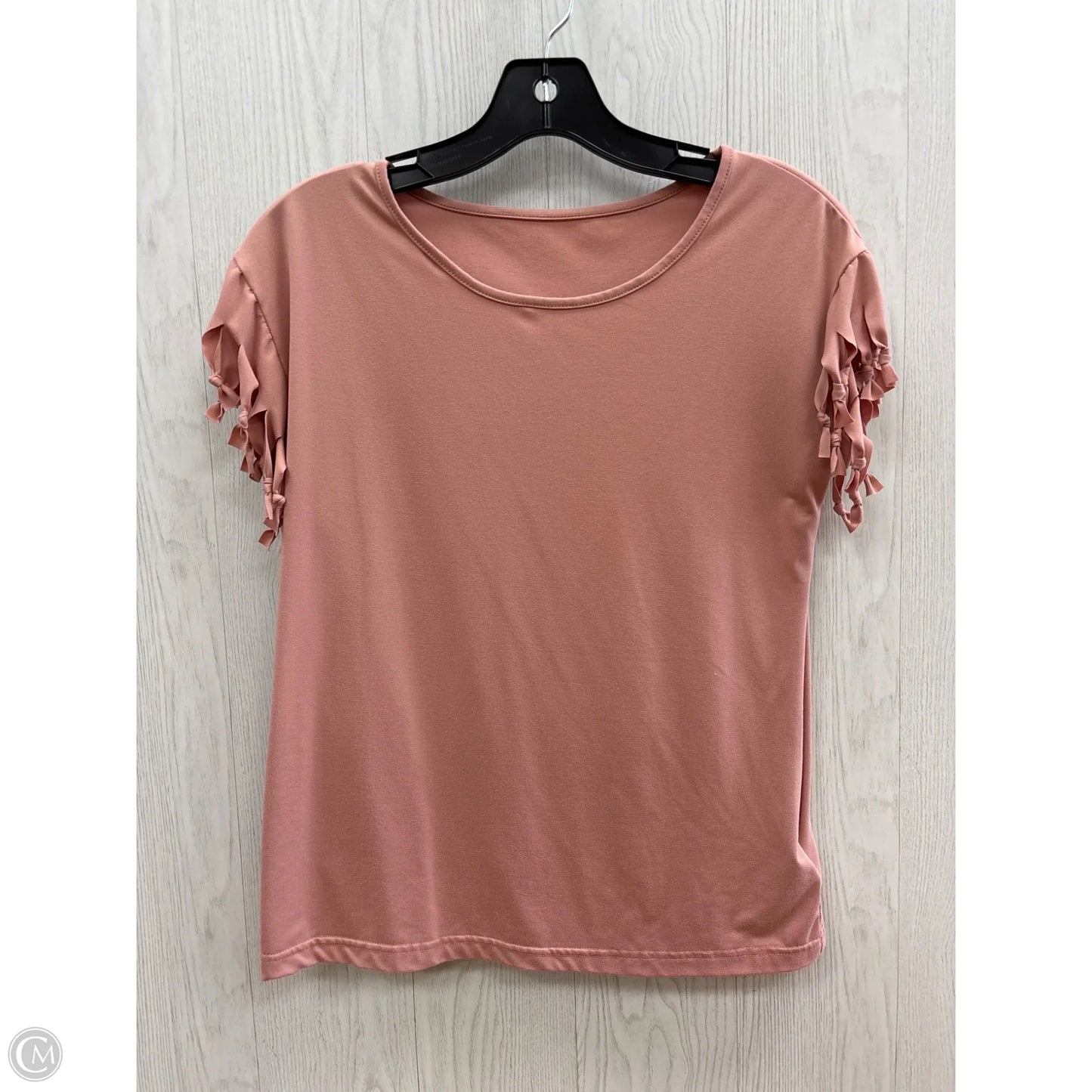 Top Short Sleeve By Shein In Pink, Size: M