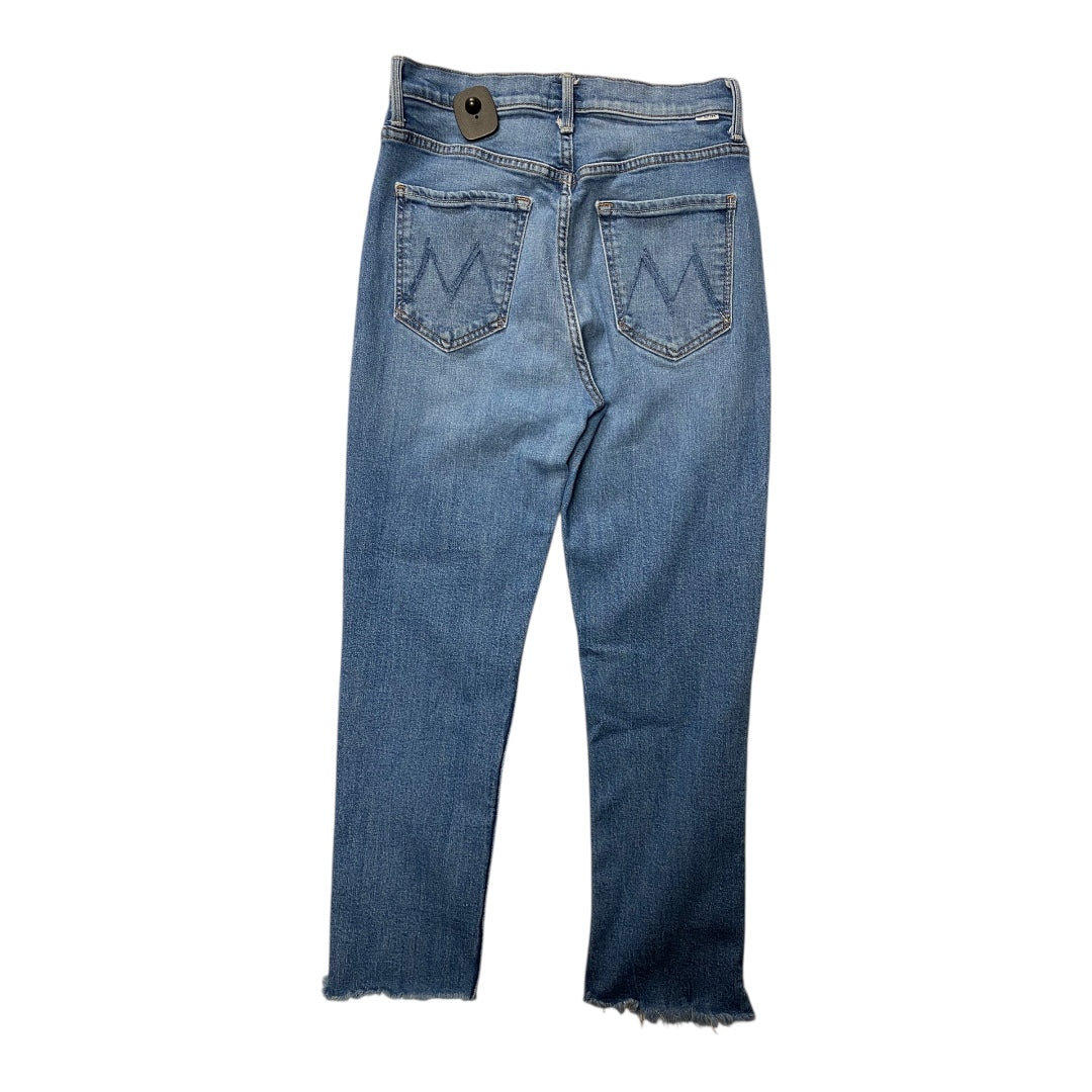 Jeans Straight By Mother In Blue Denim, Size:8