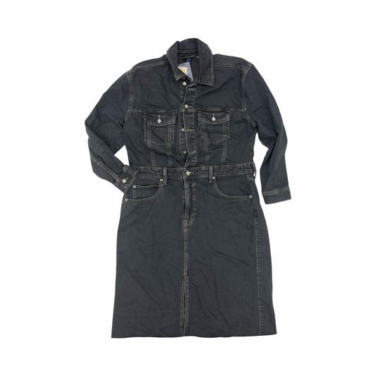Dress Casual Maxi By Universal Thread In Black Denim, Size:16