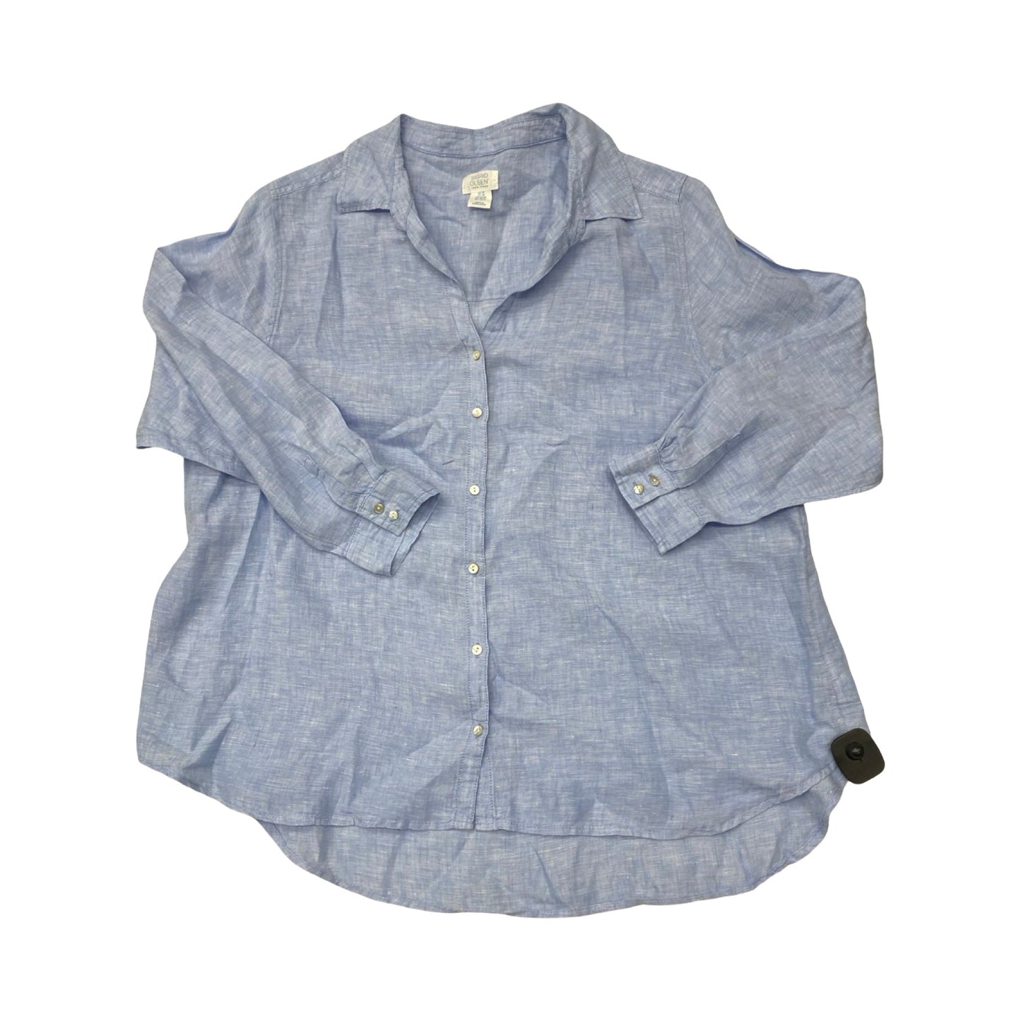Top Ls By Sigrid Olsen In Blue, Size:2X