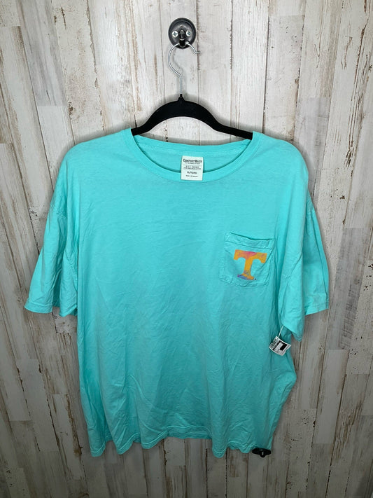 Teal Top Short Sleeve Clothes Mentor, Size Xl