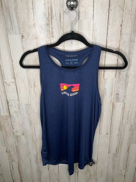 Blue Athletic Tank Top Life Is Good, Size M