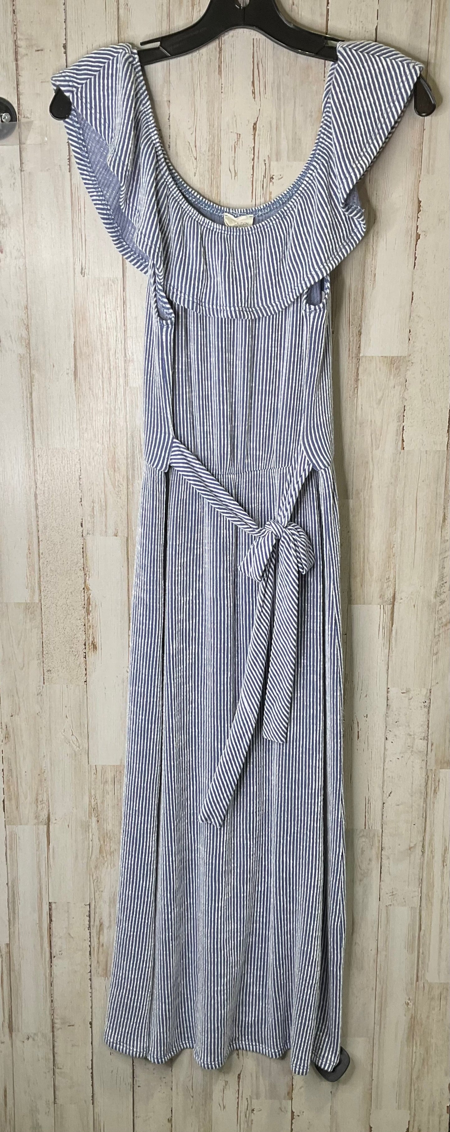 Blue Dress Casual Maxi Caution To The Wind, Size M