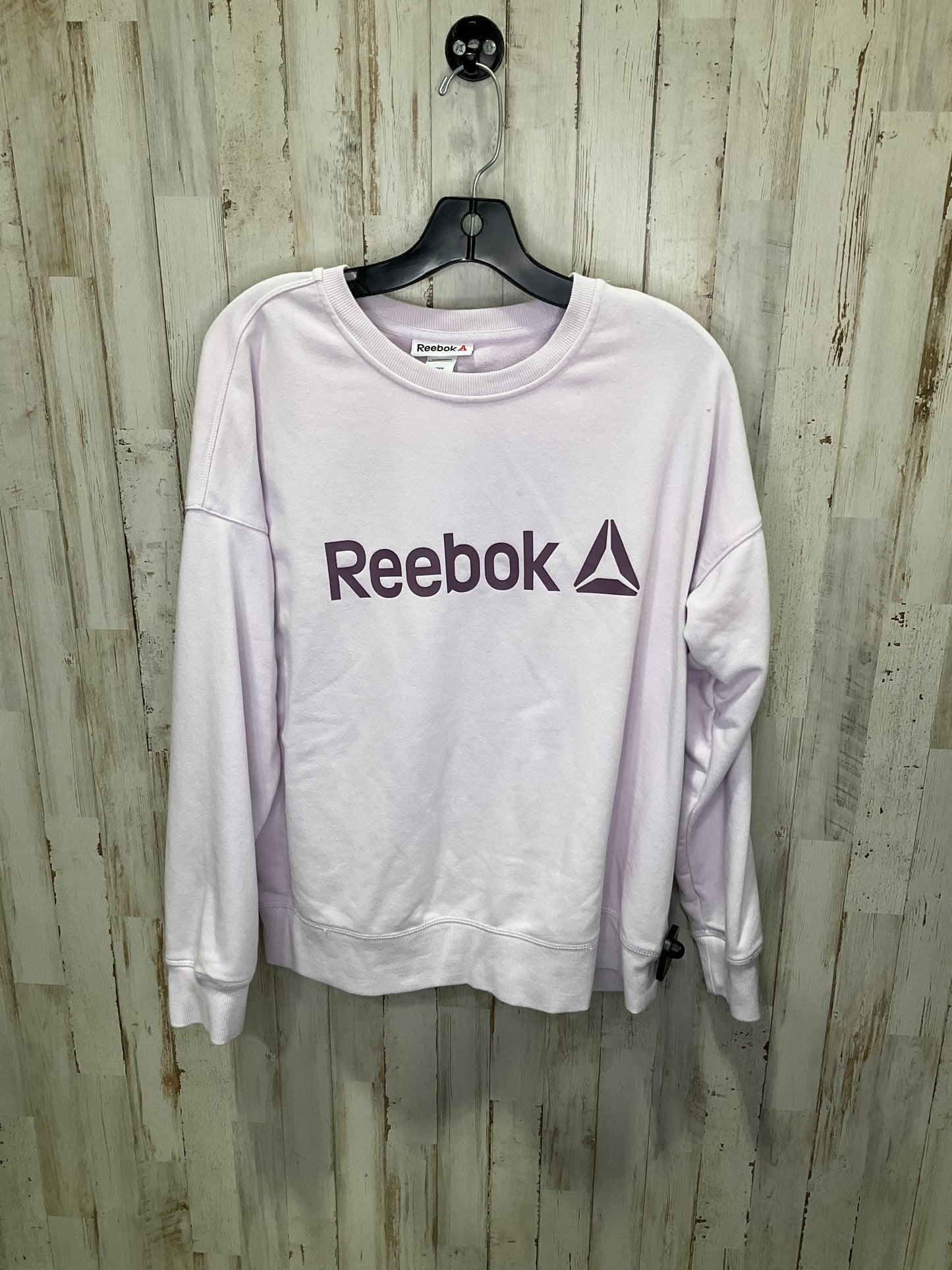 Athletic Sweatshirt Crewneck By Reebok In Purple, Size: M