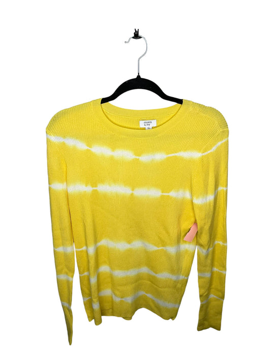 Top Long Sleeve By Crown And Ivy In Yellow, Size: Xl