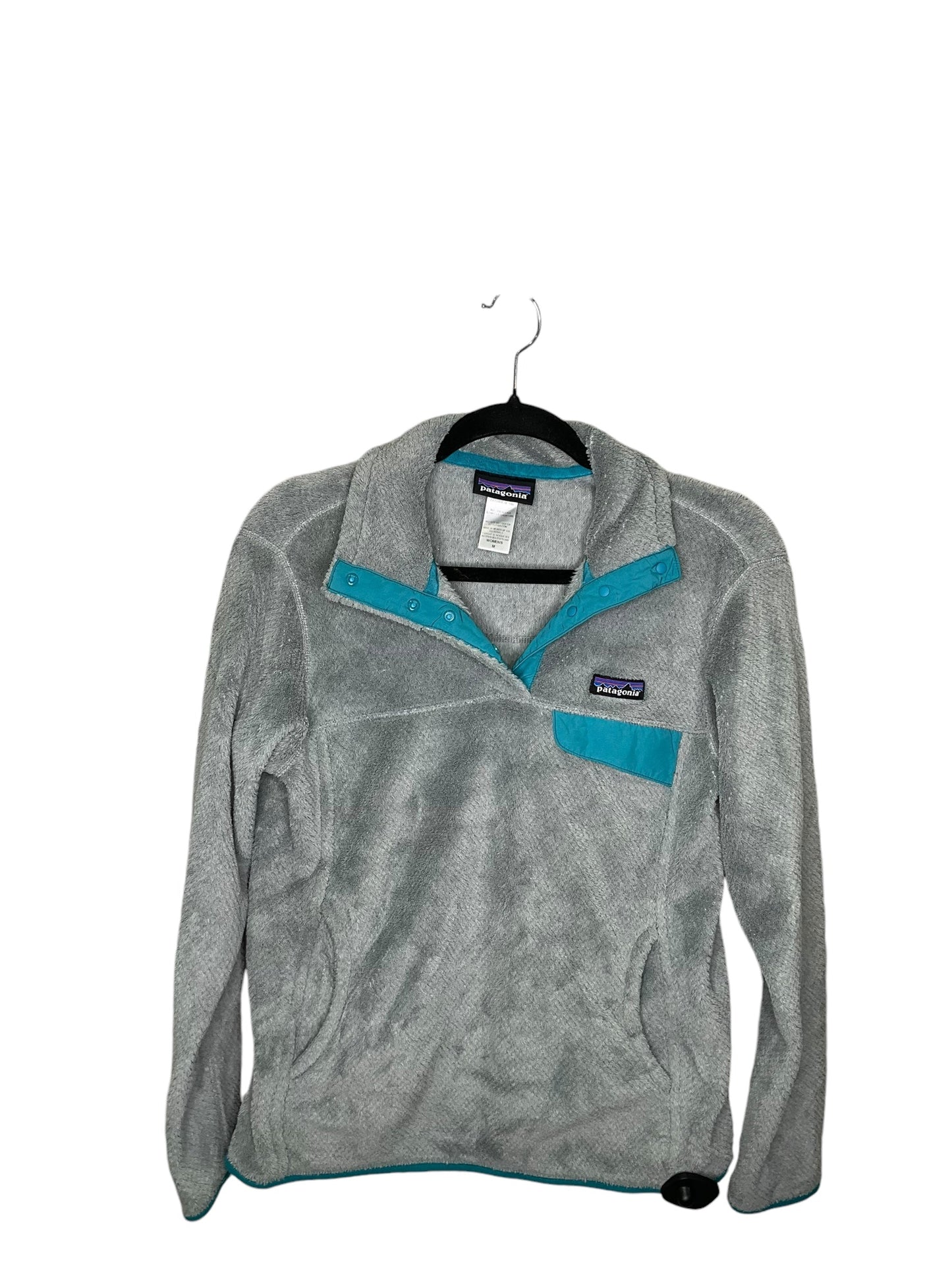 Sweatshirt Collar By Patagonia In Grey, Size: M