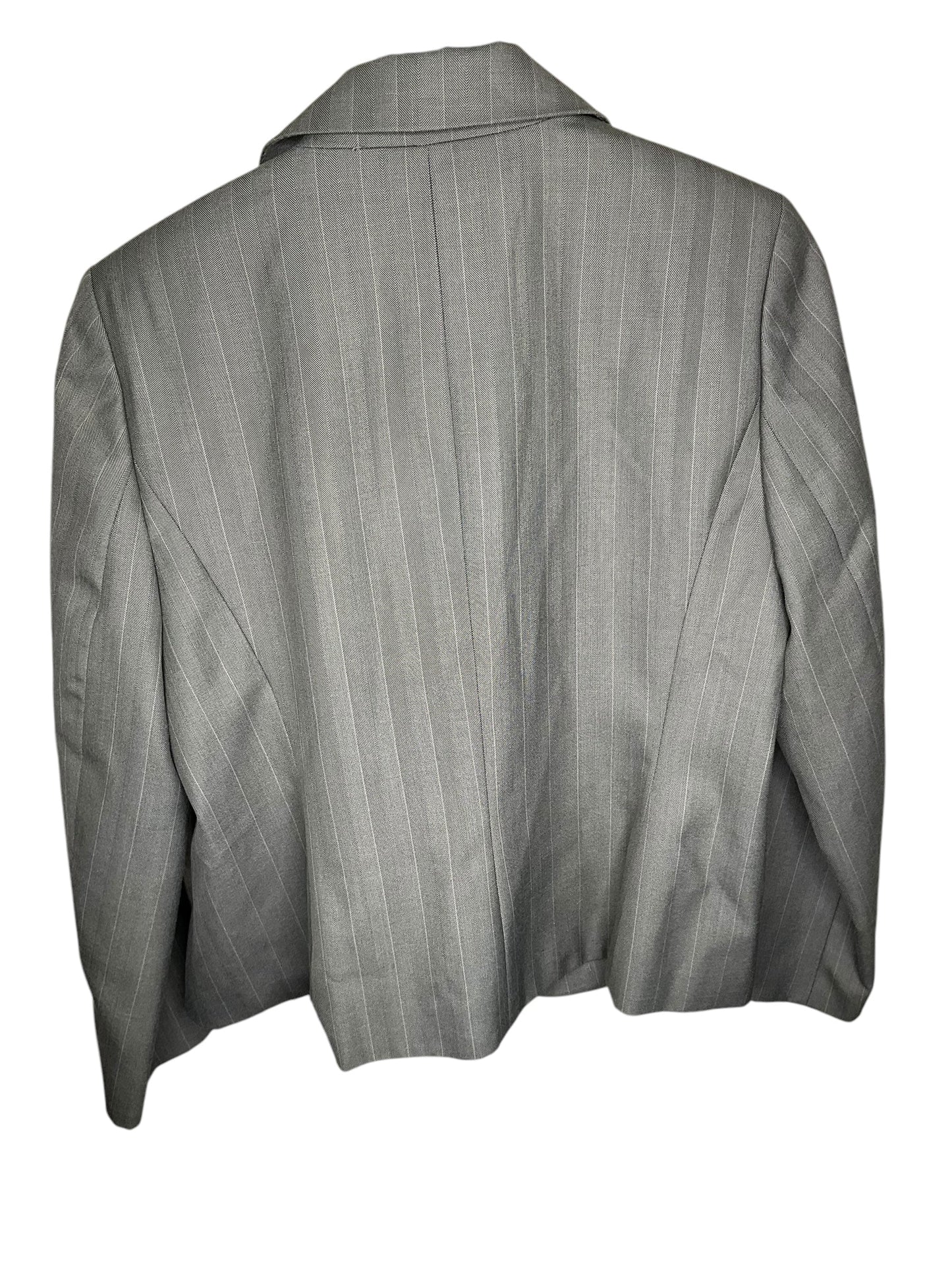 Blazer By Ann Taylor In Grey, Size: Mp