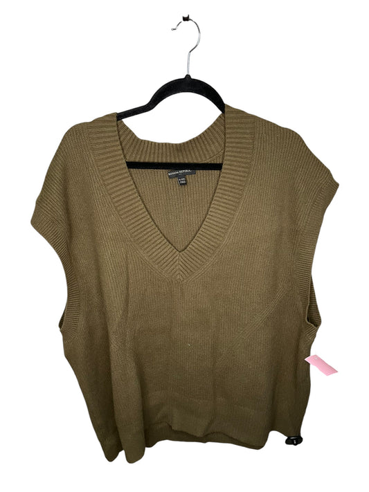 Vest Sweater By Banana Republic In Green, Size: Xl