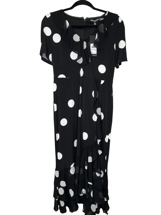 Dress Party Long By Karl Lagerfeld In Polkadot Pattern, Size: S