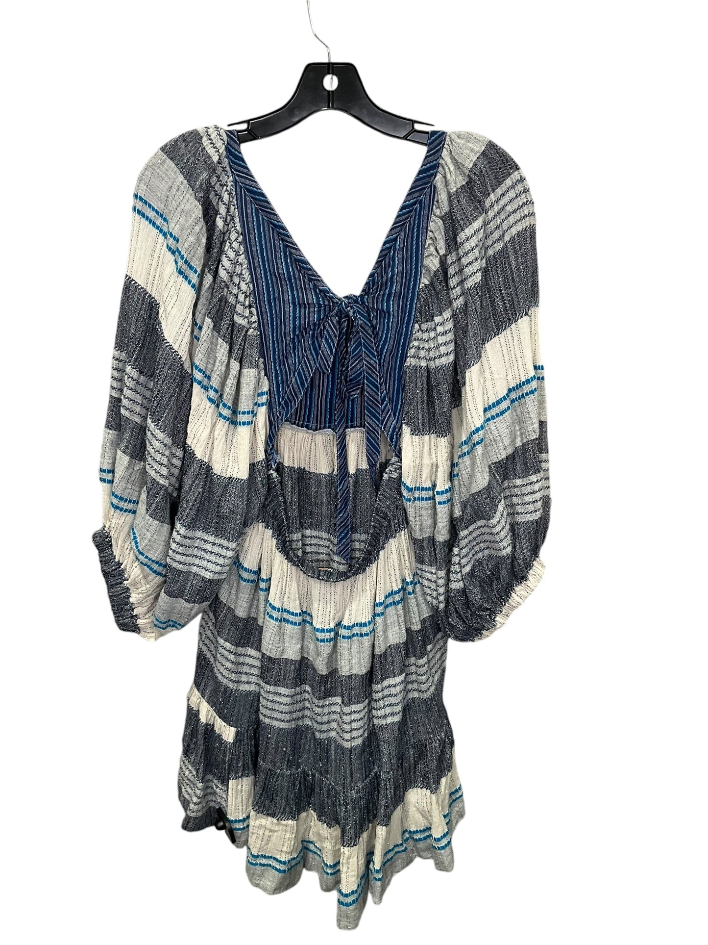 Dress Casual Short By Free People In Blue & Cream, Size: L