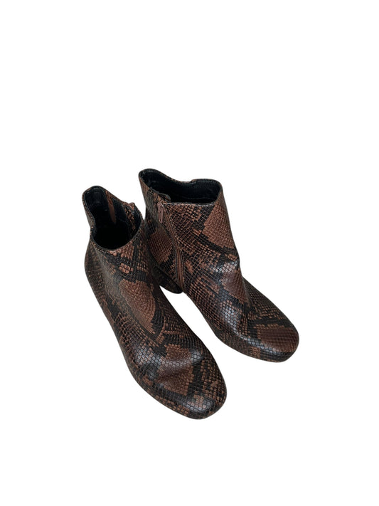 Boots Ankle Heels By A New Day In Snakeskin Print, Size: 9