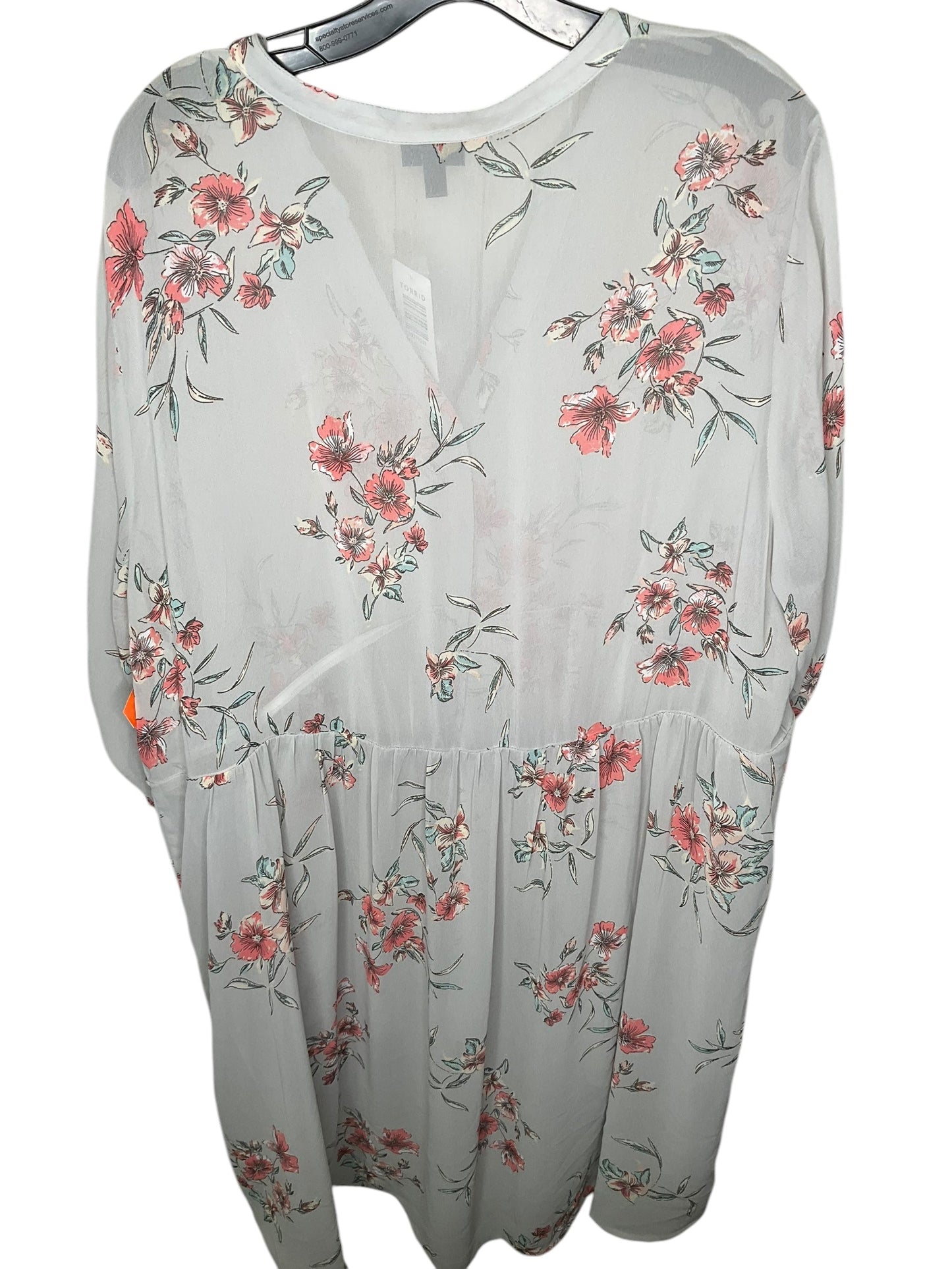 Tunic Short Sleeve By Torrid In Floral Print, Size: 3x