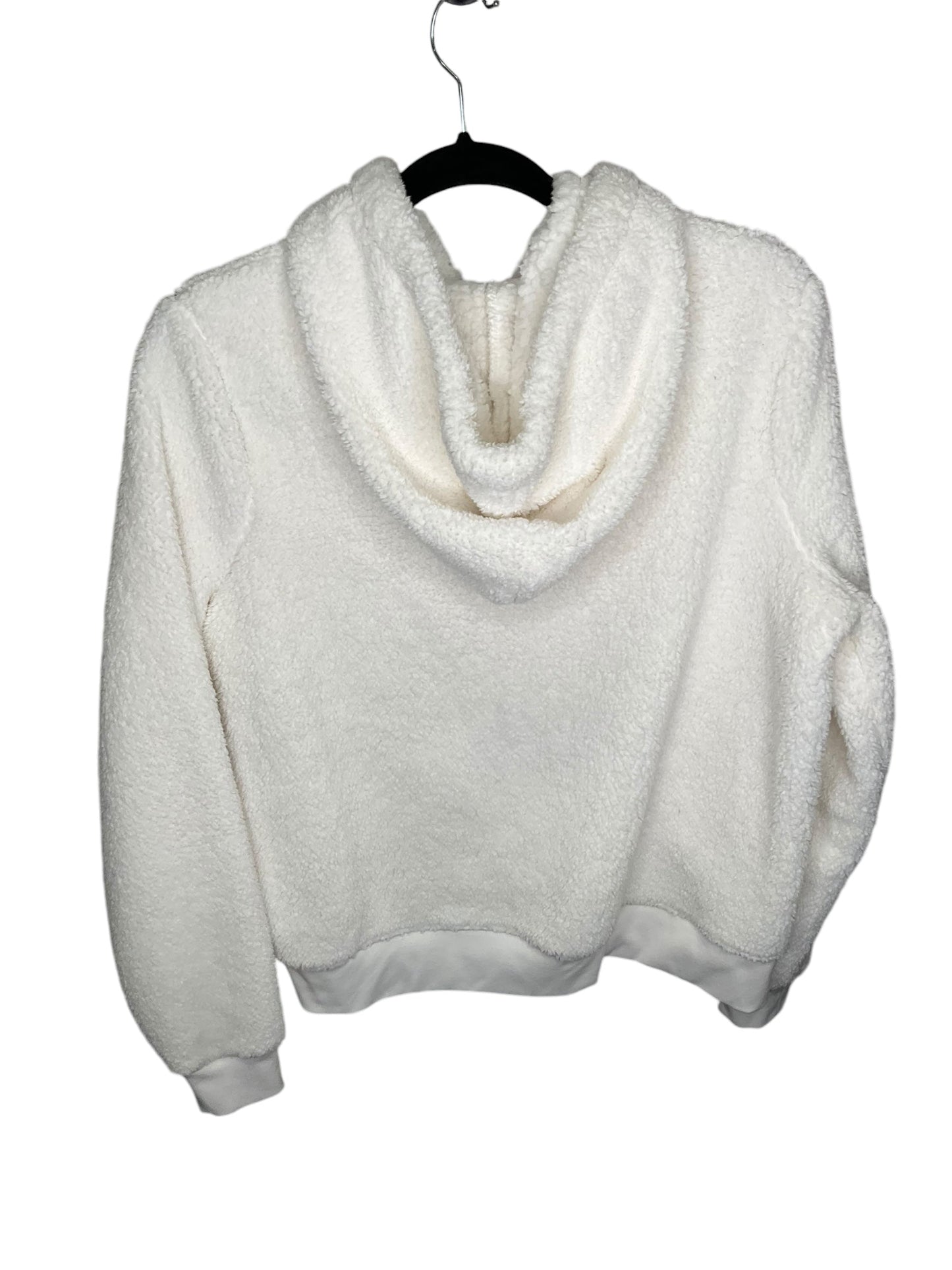 Sweatshirt Hoodie By Banana Republic In Cream, Size: M