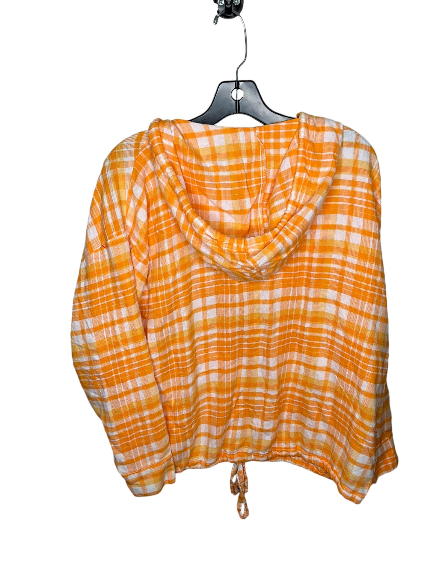 Top Long Sleeve By Clothes Mentor In Orange & White, Size: Xl