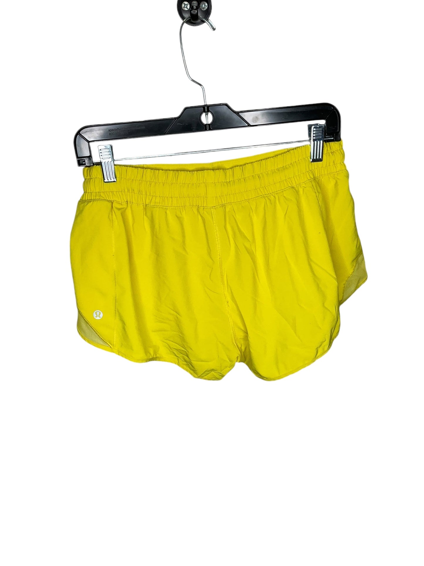 Athletic Shorts By Lululemon In Yellow, Size: 10