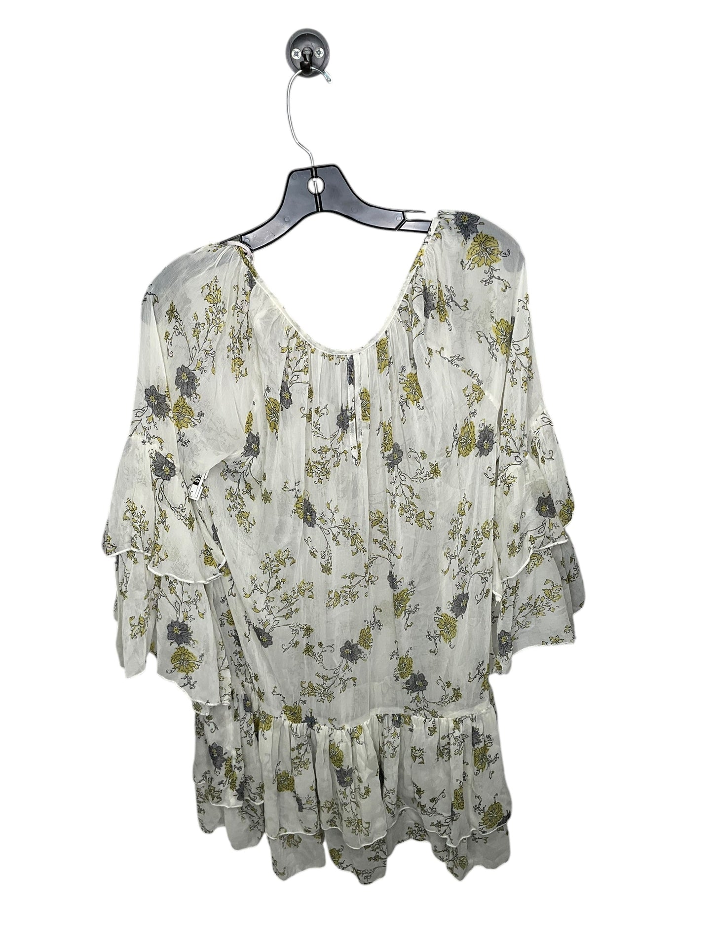 Tunic 3/4 Sleeve By Free People In Floral Print, Size: S