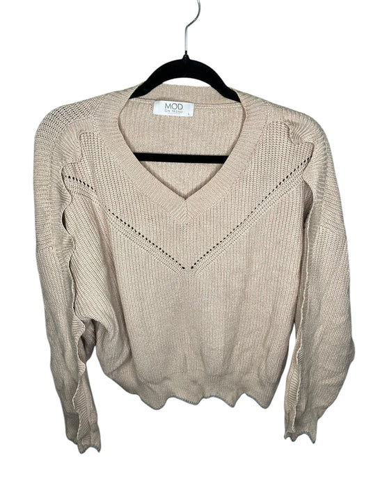 Sweater By Mod In Tan, Size: L