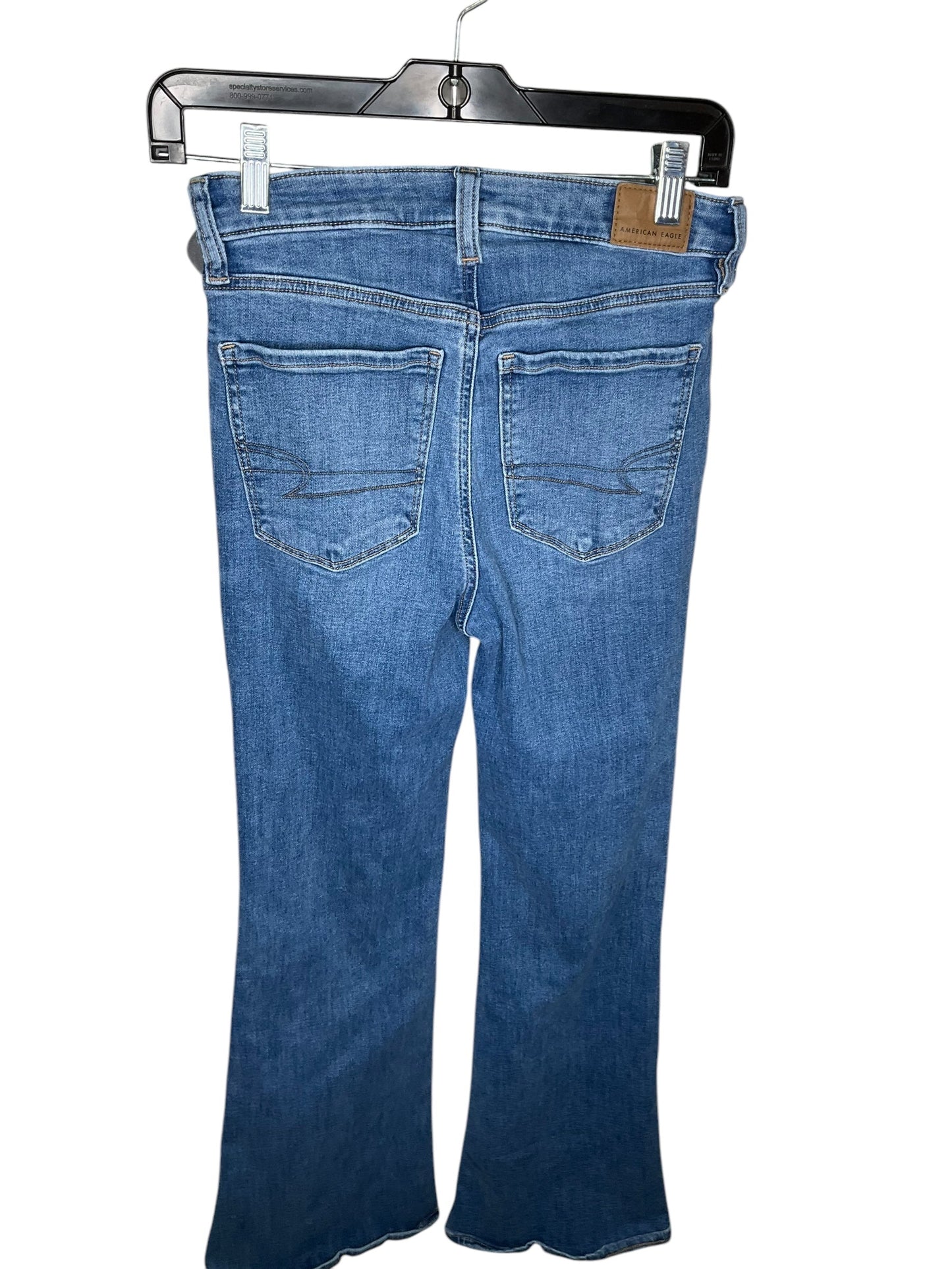 Jeans Flared By American Eagle In Blue Denim, Size: 2