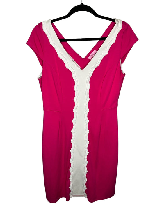 Dress Work By Lilly Pulitzer In Pink & White, Size: L