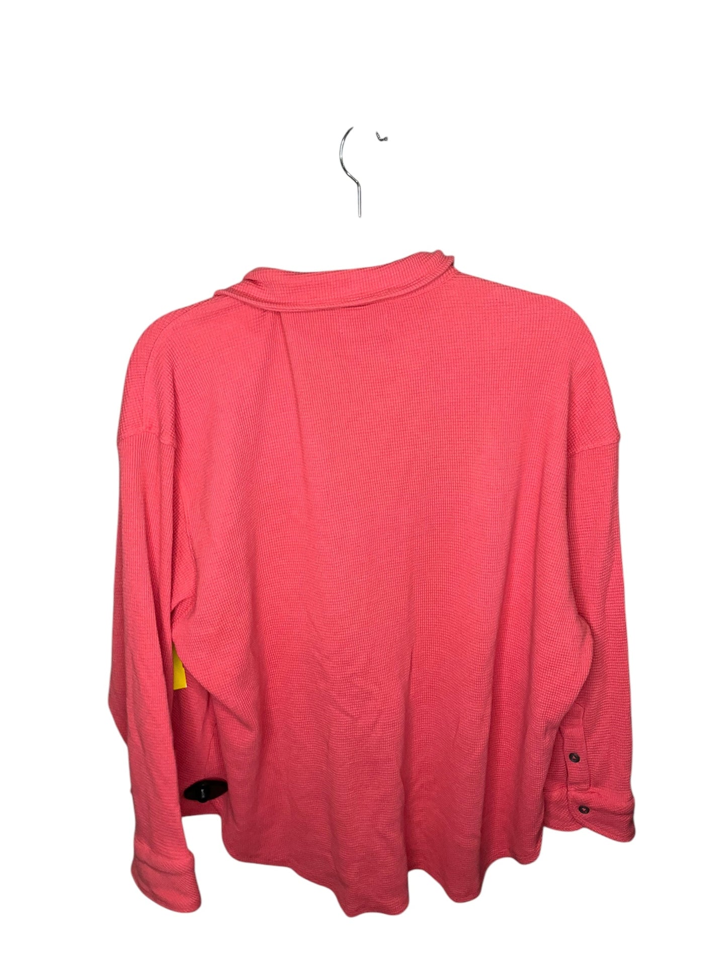 Top Long Sleeve By Simply Southern In Coral, Size: M