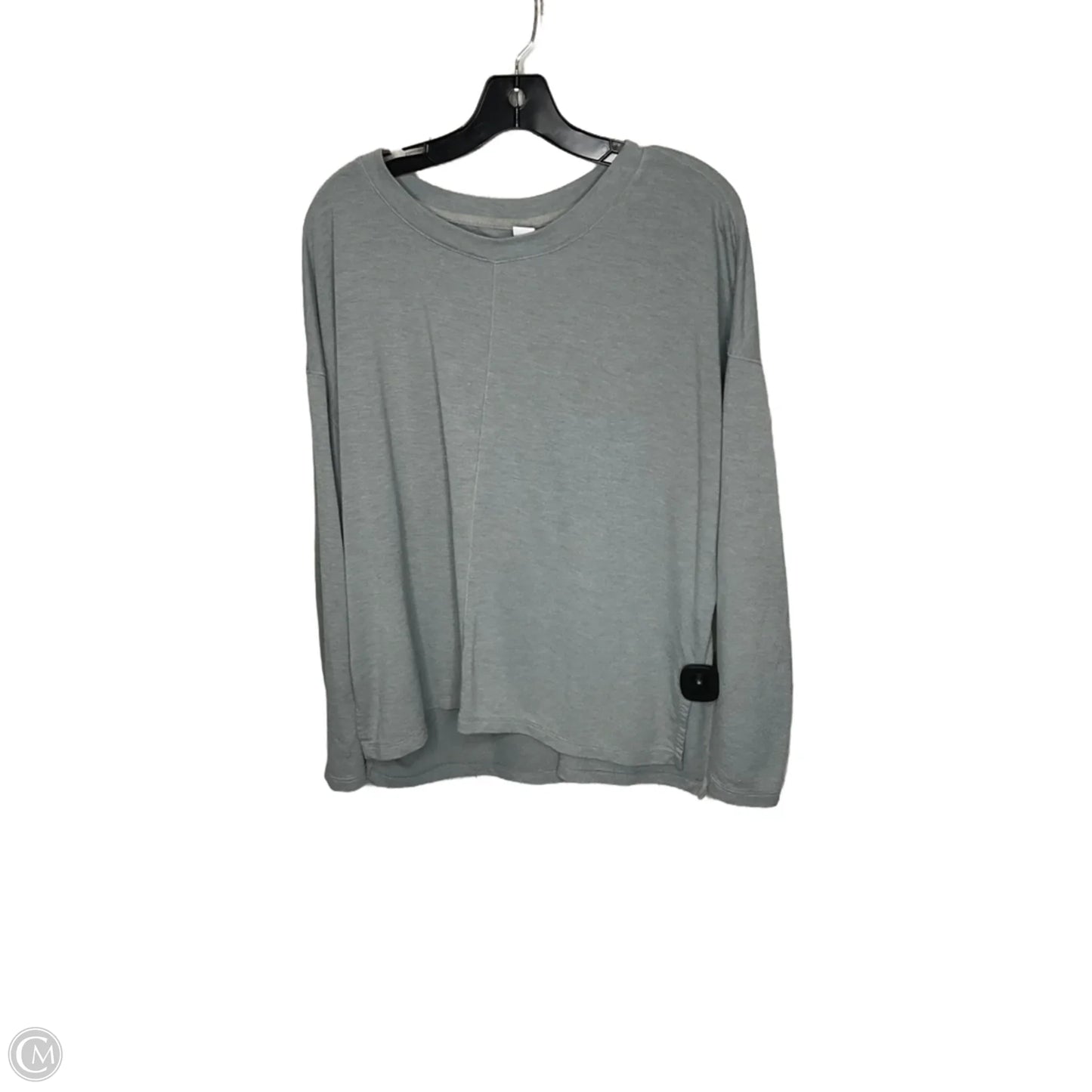 Athletic Top Long Sleeve Crewneck By Old Navy In Grey, Size: L