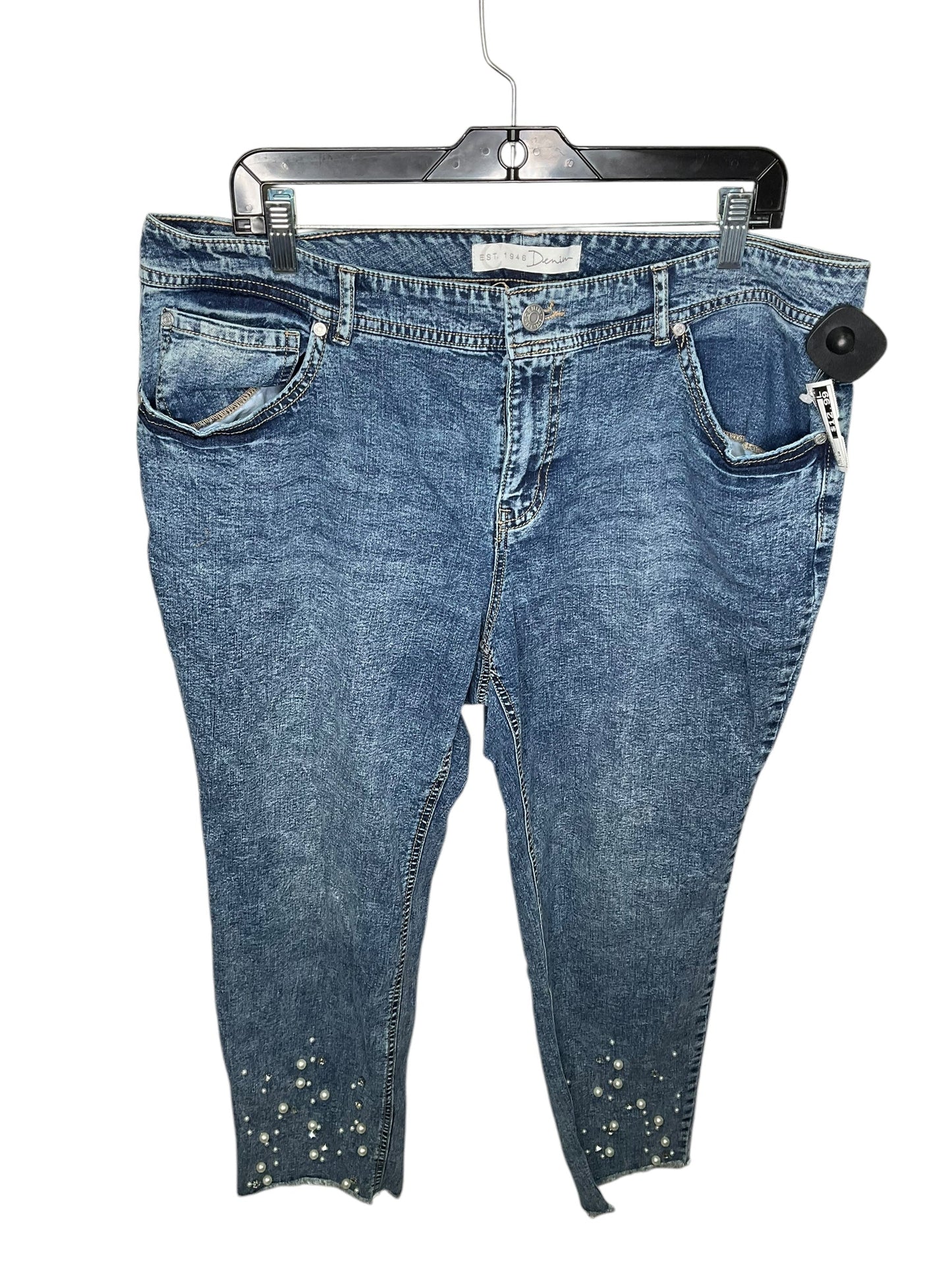 Jeans Cropped By Cato In Blue Denim, Size: 16