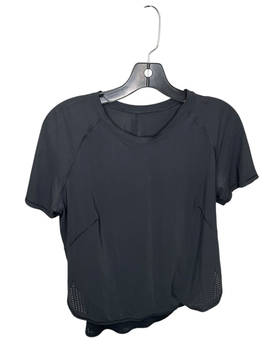 Athletic Top Short Sleeve By Lululemon In Black, Size: S