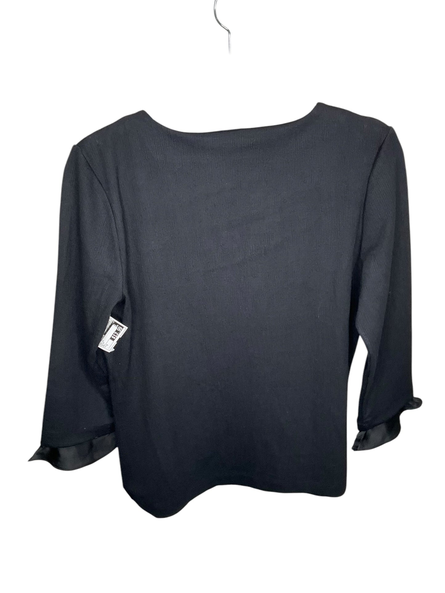 Top Long Sleeve By Ann Taylor In Black, Size: M