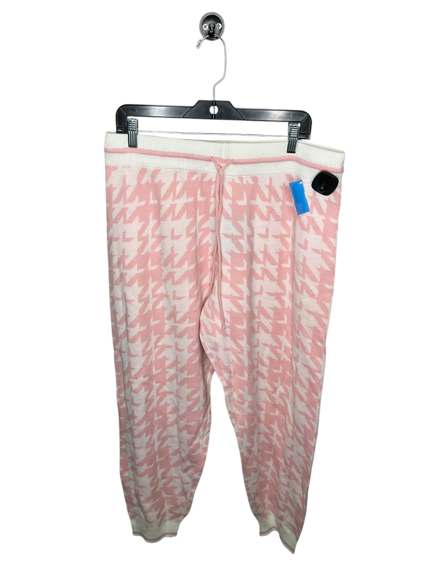 Pants Lounge By Crown And Ivy In Pink & White, Size: 14