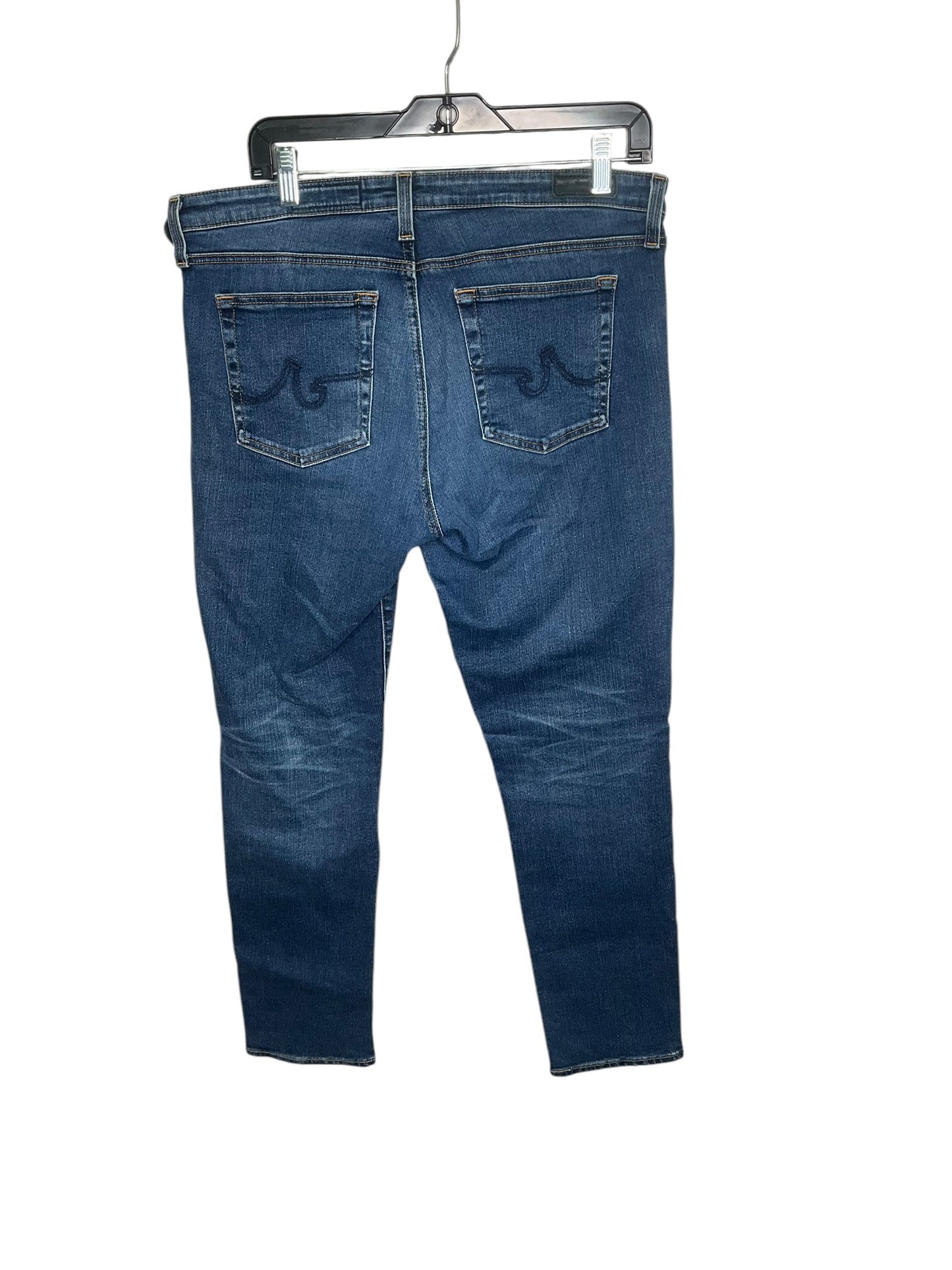 Jeans Skinny By Adriano Goldschmied In Blue Denim, Size: 16