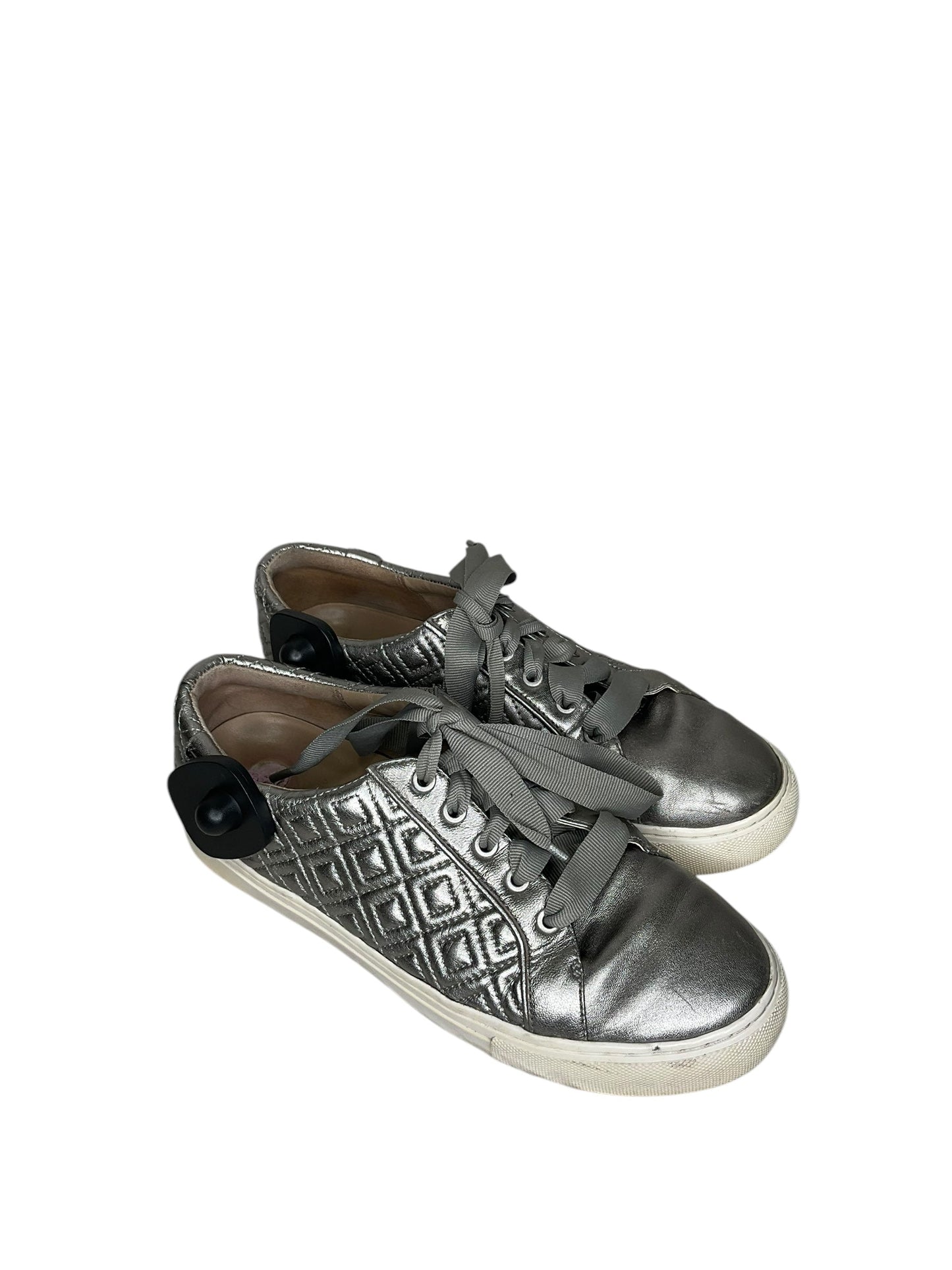 Shoes Sneakers By Tory Burch In Silver, Size: 8